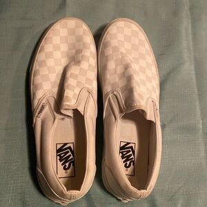 White checkered Vans Size 10